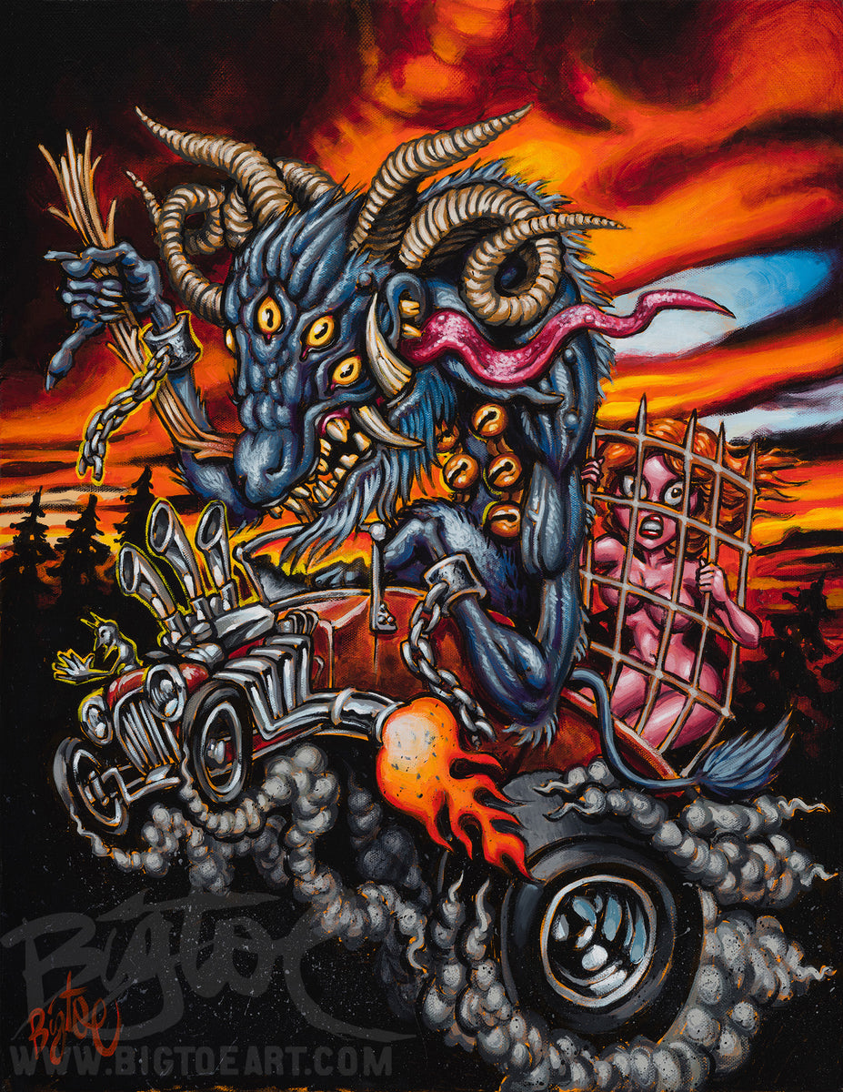 krampusnacht tobacco Krampusnacht Archival PAPER Art Print