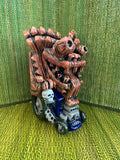 Tiki Fink Deluxe tiki mug: Blue with Black Tires