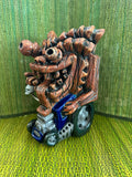 Tiki Fink Deluxe tiki mug: Blue with Black Tires