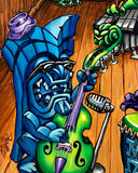 3 Kings Original Acrylic Painting in Custom Bamboo Frame