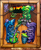 3 Kings Original Acrylic Painting in Custom Bamboo Frame