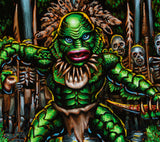 SOLD - Lagoon Warrior Original Acrylic Painting