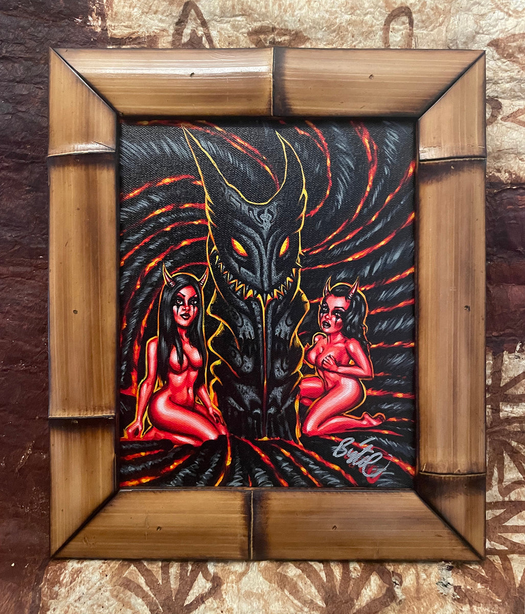 Lava Rum Demon FRAMED CANVAS Art Print – BigToe Art