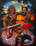 SOLD - Death of Magellan Original Acrylic Painting
