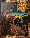 Stigmatafication of St Francis - Unframed Original Acrylic Painting