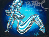 SOLD - Mudflap Girl Original Acrylic Painting