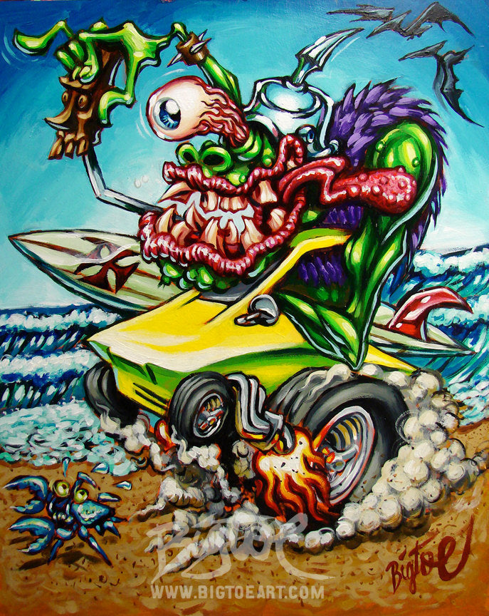 Surfite Summer Archival PAPER Art Print - Select Size – BigToe Art