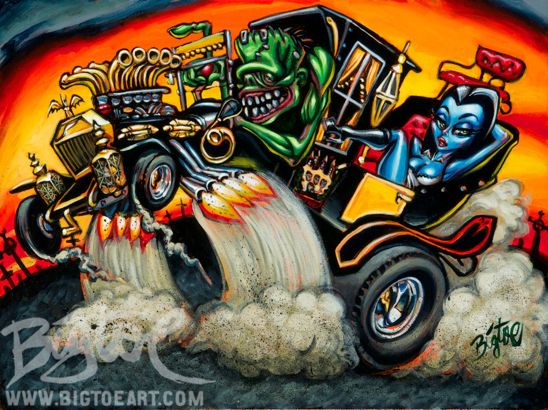 Hot Rod Herman Archival PAPER Art Print - Select Size – BigToe Art