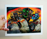 Hot Rod Herman Archival PAPER Art Print - Select Size