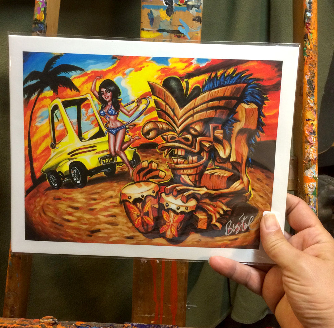 Bongo Beach Archival PAPER Art Print - Select Size – BigToe Art