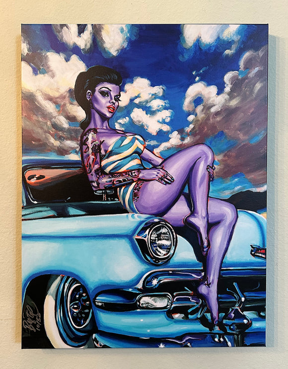 Blue Danika Archival CANVAS Art Print - Select Size