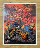 Hot Stuff Hotrod PAPER Art Print - Select Size