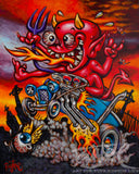 Hot Stuff Hotrod PAPER Art Print - Select Size