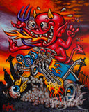 "Hot stuff Hotrod" Original Acrylic Painting