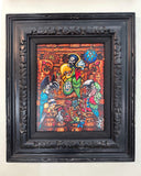 Parrots of the Caribbean Framed Canvas Art Print