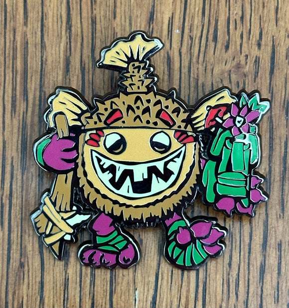 Fugu-Topped Kakamora Enamel Pin
