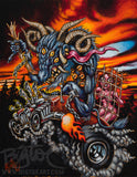 KrampusNacht Original Acrylic Painting in Custom Frame