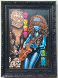 Poison Paradise Original Acrylic Painting in Refinished Frame