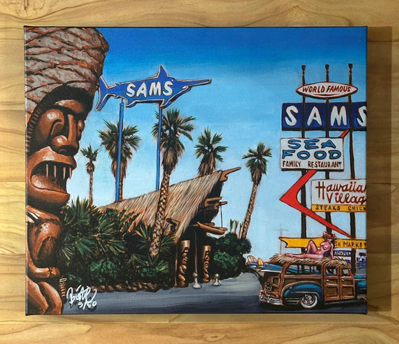 Sixties Sams Archival CANVAS Art Print - Select Size