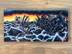 Steamboat Cthulhu Archival CANVAS Art Print - Select Size