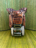 Tiki Fink Deluxe tiki mug: Green with Black Tires