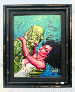 The Shape of Water Archival Canvas Art Print in Custom Bamboo Frame (5)