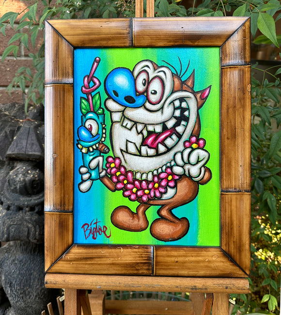 Tiki Stimpy Original Acrylic Painting