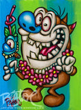 Tiki Stimpy Original Acrylic Painting