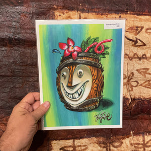 Rum Barrel Bob Archival PAPER Art Print - Select Size