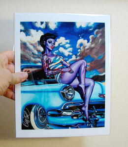 Blue Danika Archival PAPER Art Print - Select Size