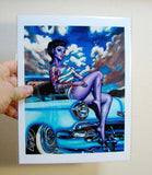 Blue Danika Archival PAPER Art Print - Select Size