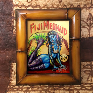 Fiji Mermaid FRAMED CANVAS Art Print