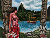 Forbidden Island Framed Canvas Art Print