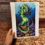 Green Siren Archival PAPER Art Print - Select Size