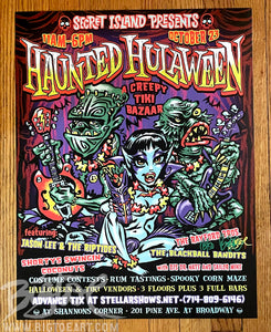 Haunted Hulaween Heavy paper Art Print