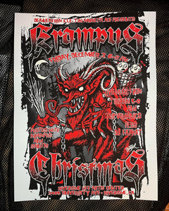 Krampus Christmas Screenprint Poster