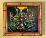 SOLD - Lagoon Warrior Original Acrylic Painting
