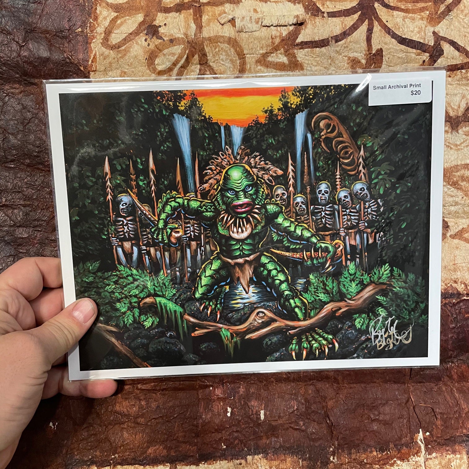 Lagoon Warrior Archival PAPER Art Print - Select Size – BigToe Art