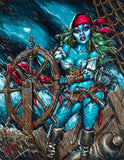 Lashed to the Wheel Archvial CANVAS Art Print - Select Size