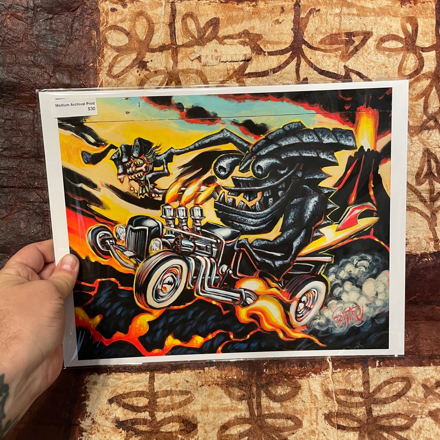 Lava Tiki Hot Rod Archival PAPER Art Print - Select Size – BigToe Art