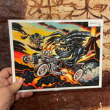 Lava Tiki Hot Rod Archival PAPER Art Print - Select Size