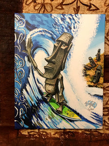 Moai Shack Archival CANVAS Art Print - Select Size