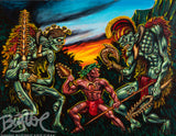 NightMarchers Archvial CANVAS Art Print - Select Size