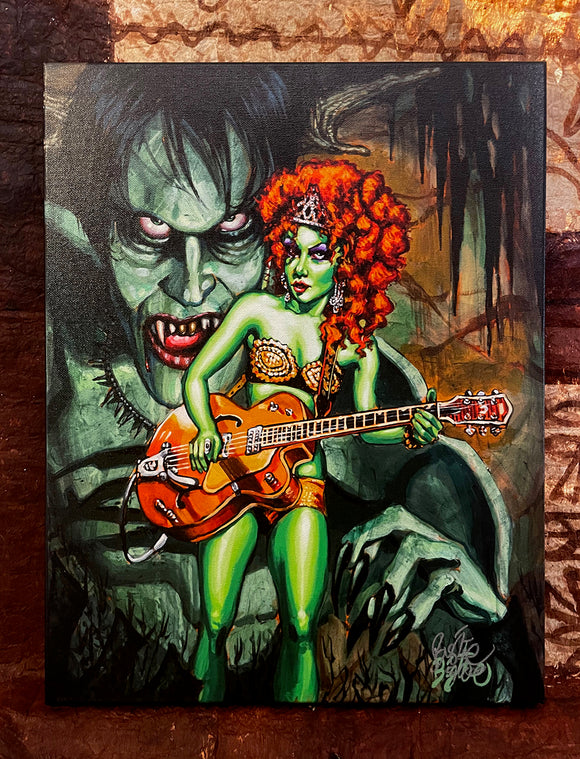 Queen and the Creature Archvial CANVAS Art Print - Select Size