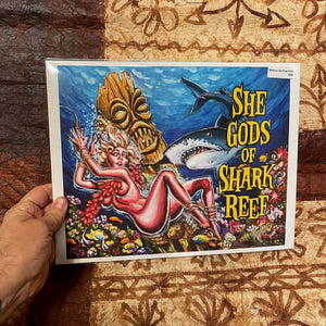 SheGods of Shark Reef Archival PAPER Art Print - Select Size