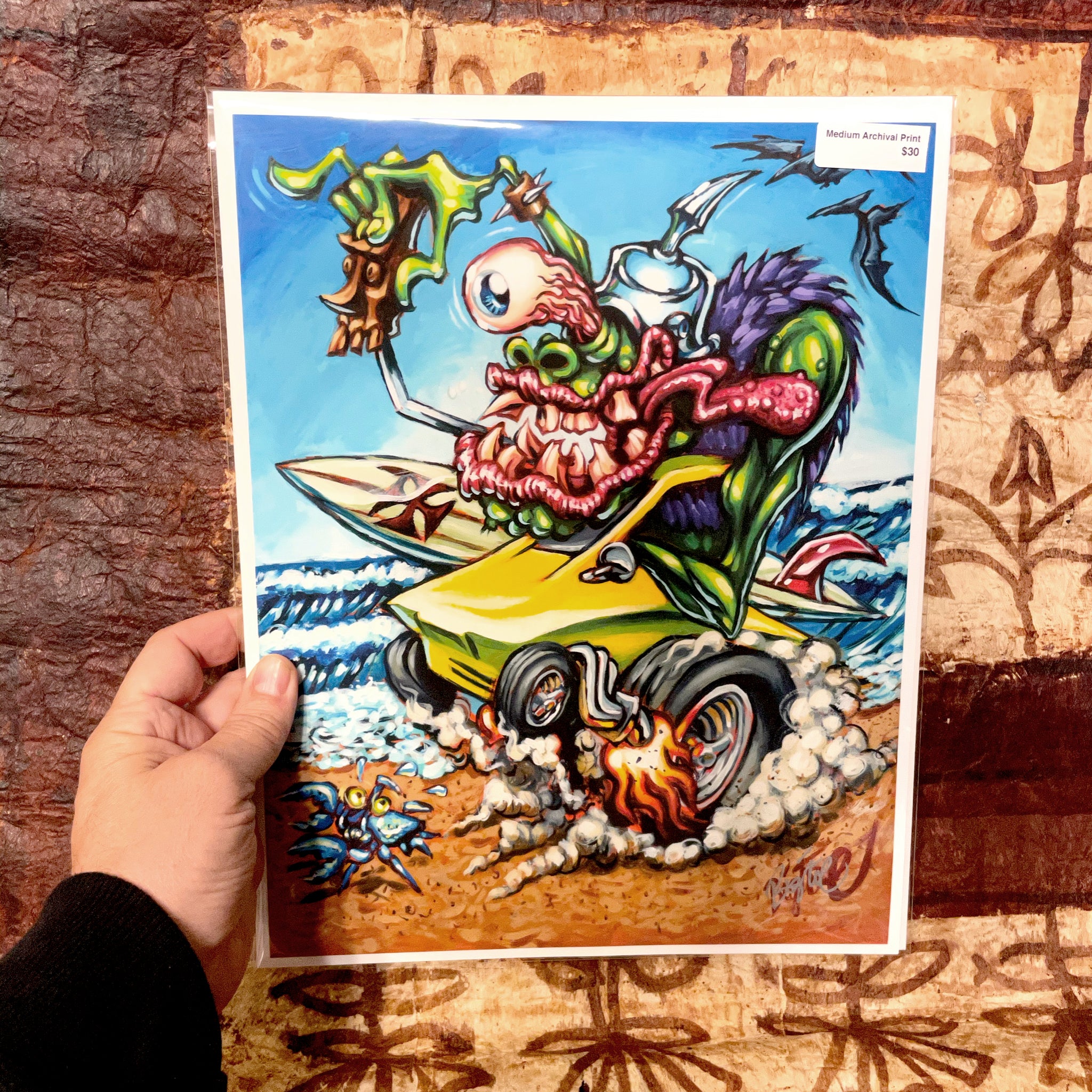 Surfite Summer Archival PAPER Art Print - Select Size – BigToe Art