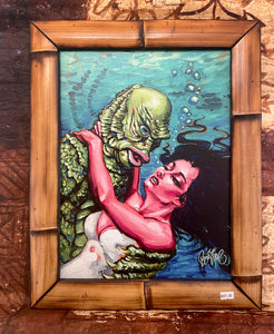 The Shape of Water Archival Canvas Art Print in Custom Bamboo Frame