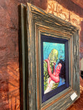 The Shape of Water Archival Canvas Art Print in Custom Vintage Frame