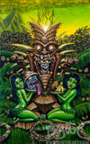Zombie Tiki Deluxe Archival CANVAS Art Print - Select Size