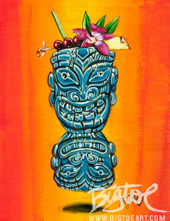 Floating Marq Marq Mug Archival PAPER Art Print - Select Size